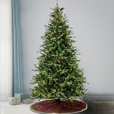 National Tree Company 7 1/2-ft. Pre-Lit Skykomish Pine Hinged Artificial Christmas Tree