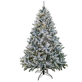 National Tree Company 6 1/2-ft. Pre-Lit Snowy Hudson Hinged Artificial Christmas Tree