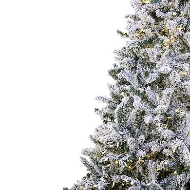 National Tree Company 6 1/2-ft. Pre-Lit Snowy Hudson Hinged Artificial Christmas Tree