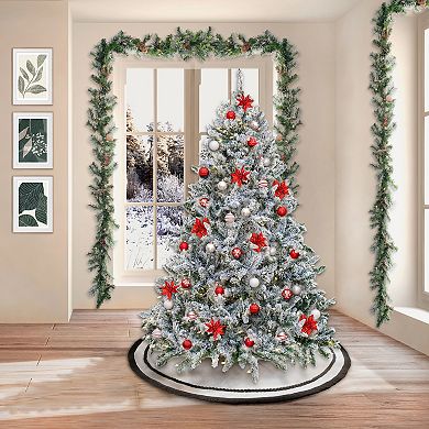 National Tree Company 6 1/2-ft. Pre-Lit Snowy Hudson Hinged Artificial Christmas Tree