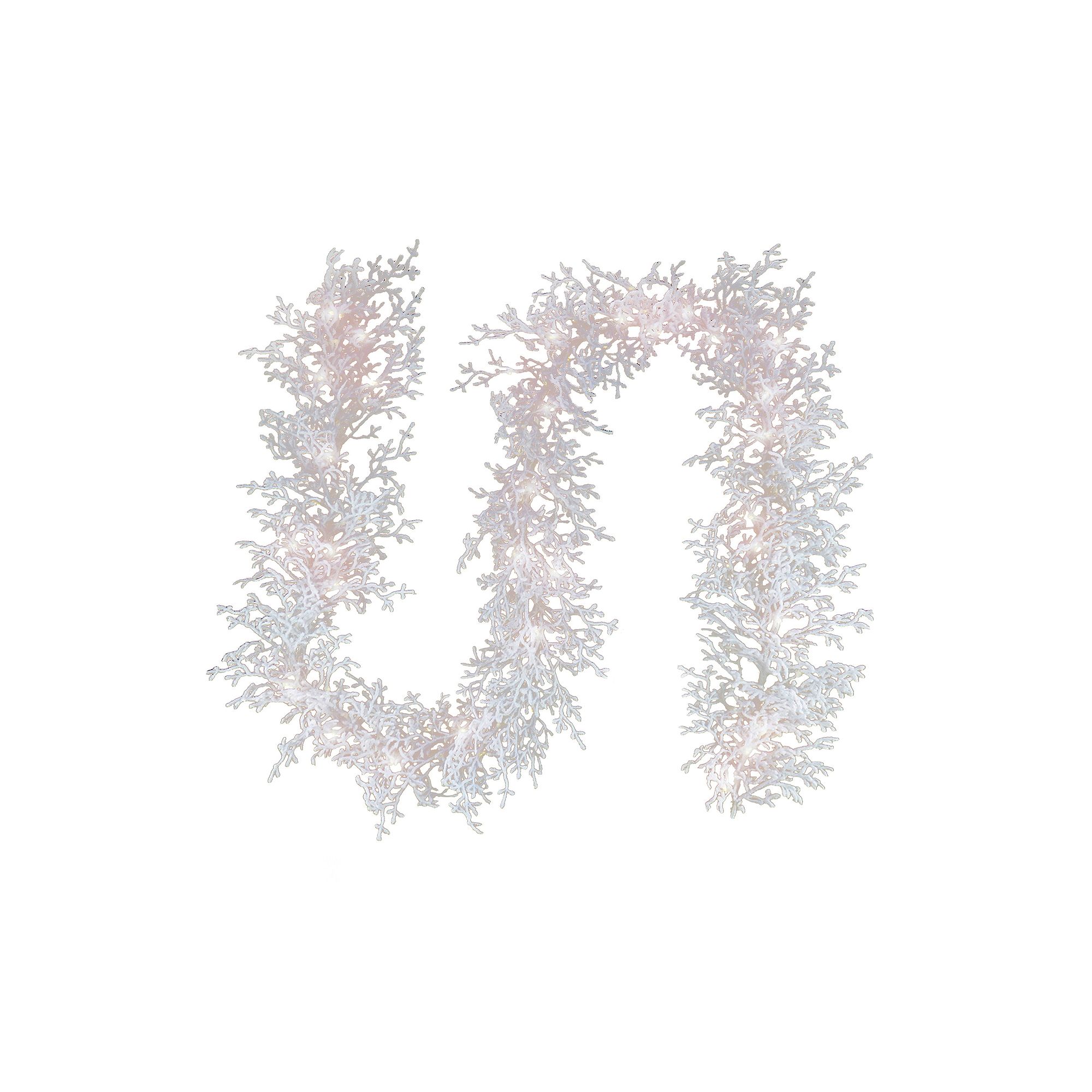 National Tree Company HGTV-6-ft. Christmas by the Sea Coral Pre-Lit Garland