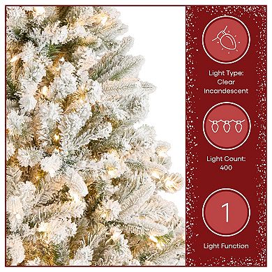 National Tree Company 6 1/2-ft. Feel Real Snowy Mixed Pine Artificial Christmas Tree