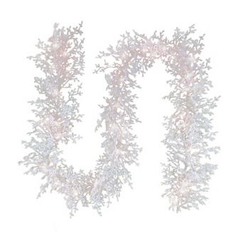 National Tree Company HGTV-9-ft. Christmas by the Sea Coral Pre-Lit Garland