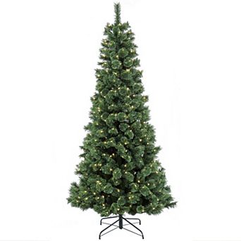 National Tree Company 7 1/2-ft. Pre-Lit Pilchuck Pine Hinged Artificial Christmas Tree