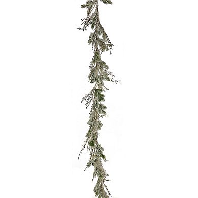 National Tree Company 9-ft. Pre-Lit Flocked Twig Christmas Garland