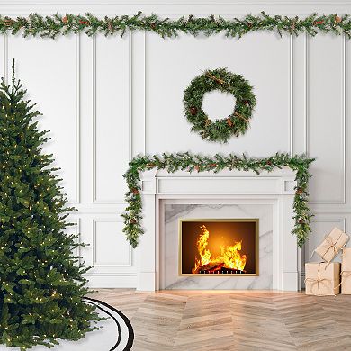 National Tree Company 24-in. Pre-Lit Glistening Pine Small Artificial Christmas Garland