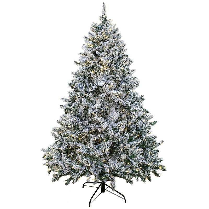 National Tree Company 9-ft. Pre-Lit Snowy Hudson Hinged Artificial Christmas Tree, Blue, 17"