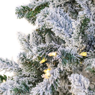 National Tree Company 9-ft. Pre-Lit Snowy Hudson Hinged Artificial Christmas Tree