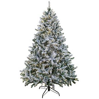 National Tree Company 6 1/2-ft. Pre-Lit Snowy Hudson Hinged Artificial Christmas Tree