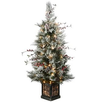 National Tree Company 4-ft. Snowy Bedford Pine Entrance Tree