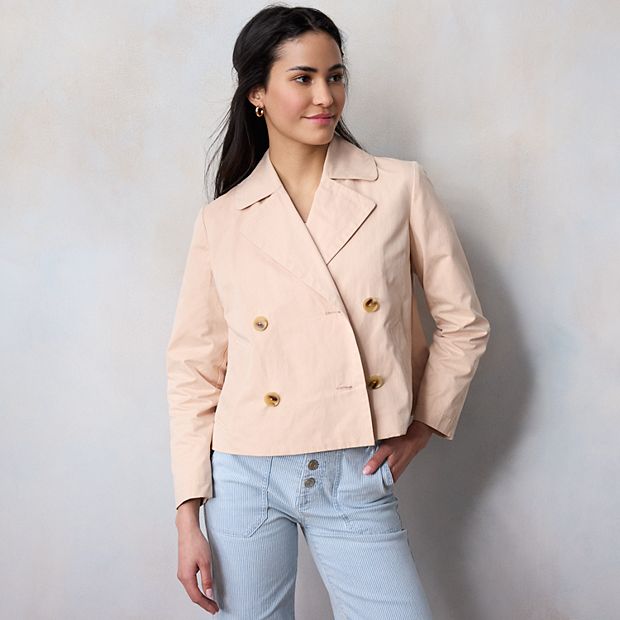 Petite LC Lauren Conrad Short Trench Coat