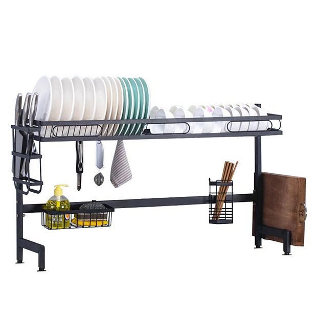 Multi-functional Over Sink Stainless Steel Dish Drying Rack