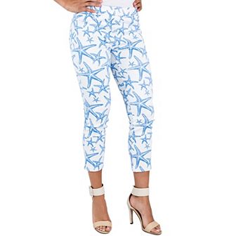 Women's Stretch Twill Slim Capri Jegging Beachy Star Printed