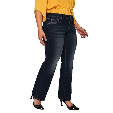 Women's Plus Size Midrise Skinny Flare Jeans
