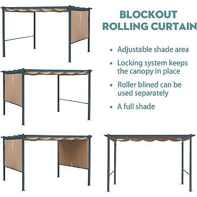 Aoodor 12 x 12 FT Outdoor Pergola ,Grape Trellis Pergola for Patio Backyard and Deck - Brown