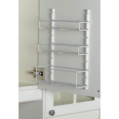 ClosetMaid Adjustable 3 Shelf Spice Rack Organizer for Cabinet/Wall Mount, White