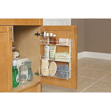ClosetMaid Adjustable 3 Shelf Spice Rack Organizer for Cabinet/Wall Mount, White