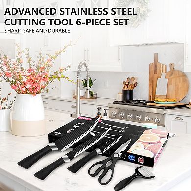 6 Piece High Carbon Stainless Steel Assorted Knife Set