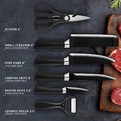 6 Piece High Carbon Stainless Steel Assorted Knife Set