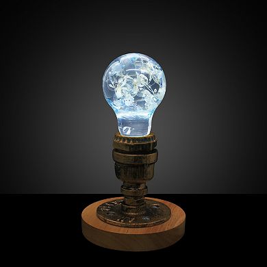 Handmade Resin Blue Hydrangea Light Bulb