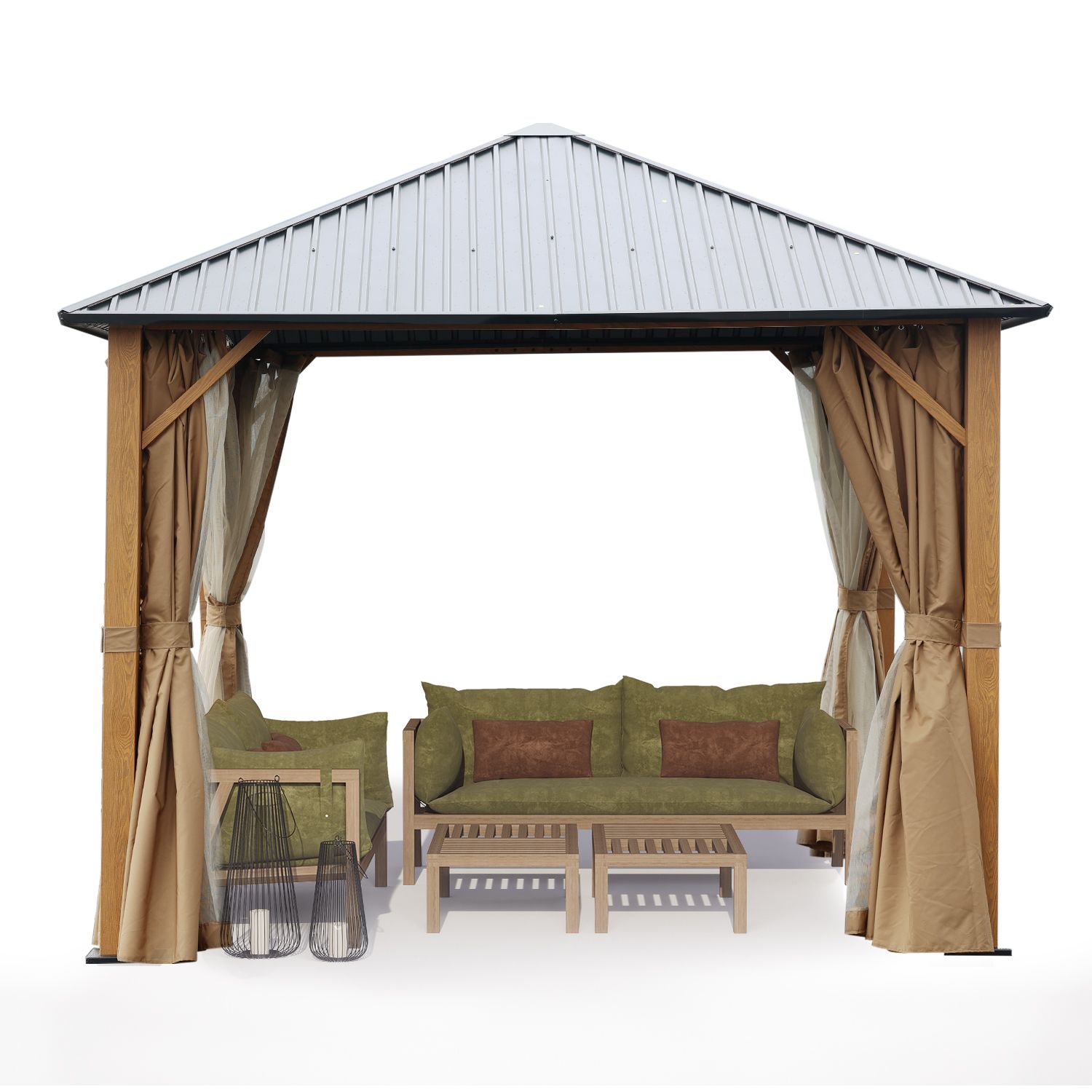 Aoodor Outdoor Pergola Aluminum Patio Pergola With Adjustable Sun