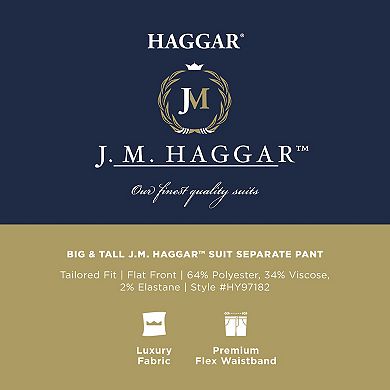 Big & Tall Haggar Tailored Fit Suit Separate Pants