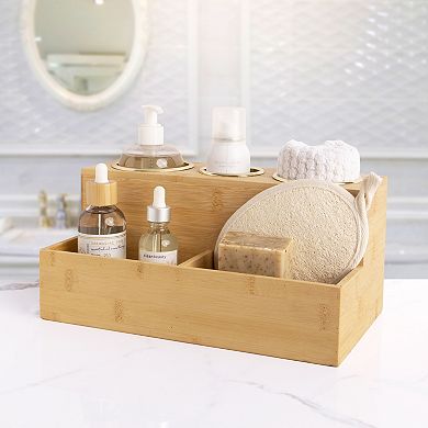 Milano Bamboo Makeup Organizer