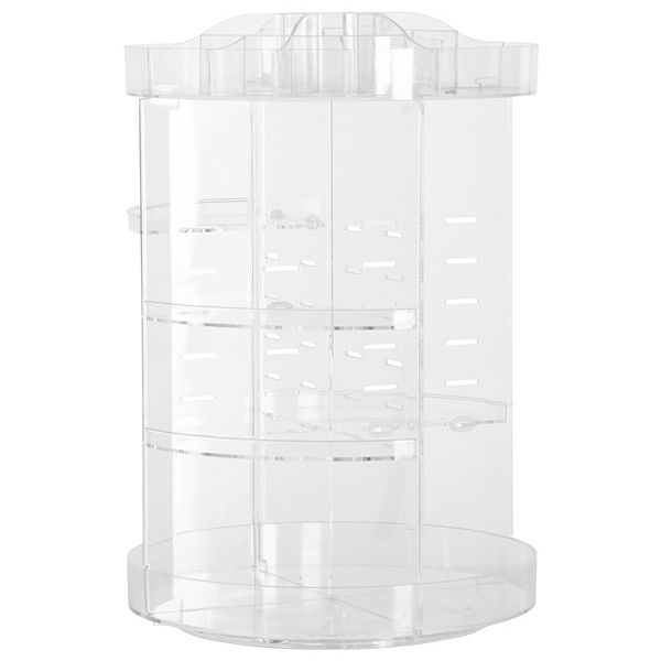 Milano Acrylic Rotating Makeup Organizer - Clear