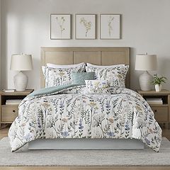 Gray Damask Tanner Reversible Comforter Set (Queen) - Marble Hill