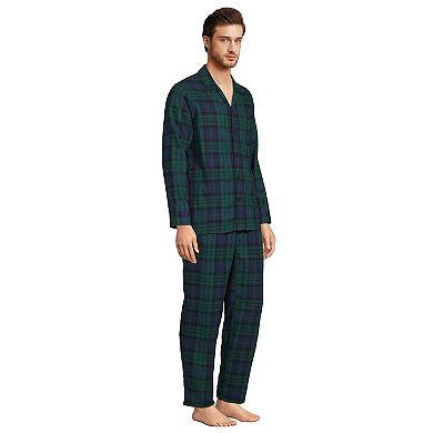 Big & Tall Lands' End Flannel Pajama Top & Pajama Pants Sleep Set