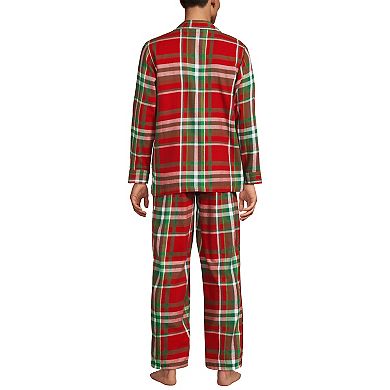 Big & Tall Lands' End Flannel Pajama Top & Pajama Pants Sleep Set