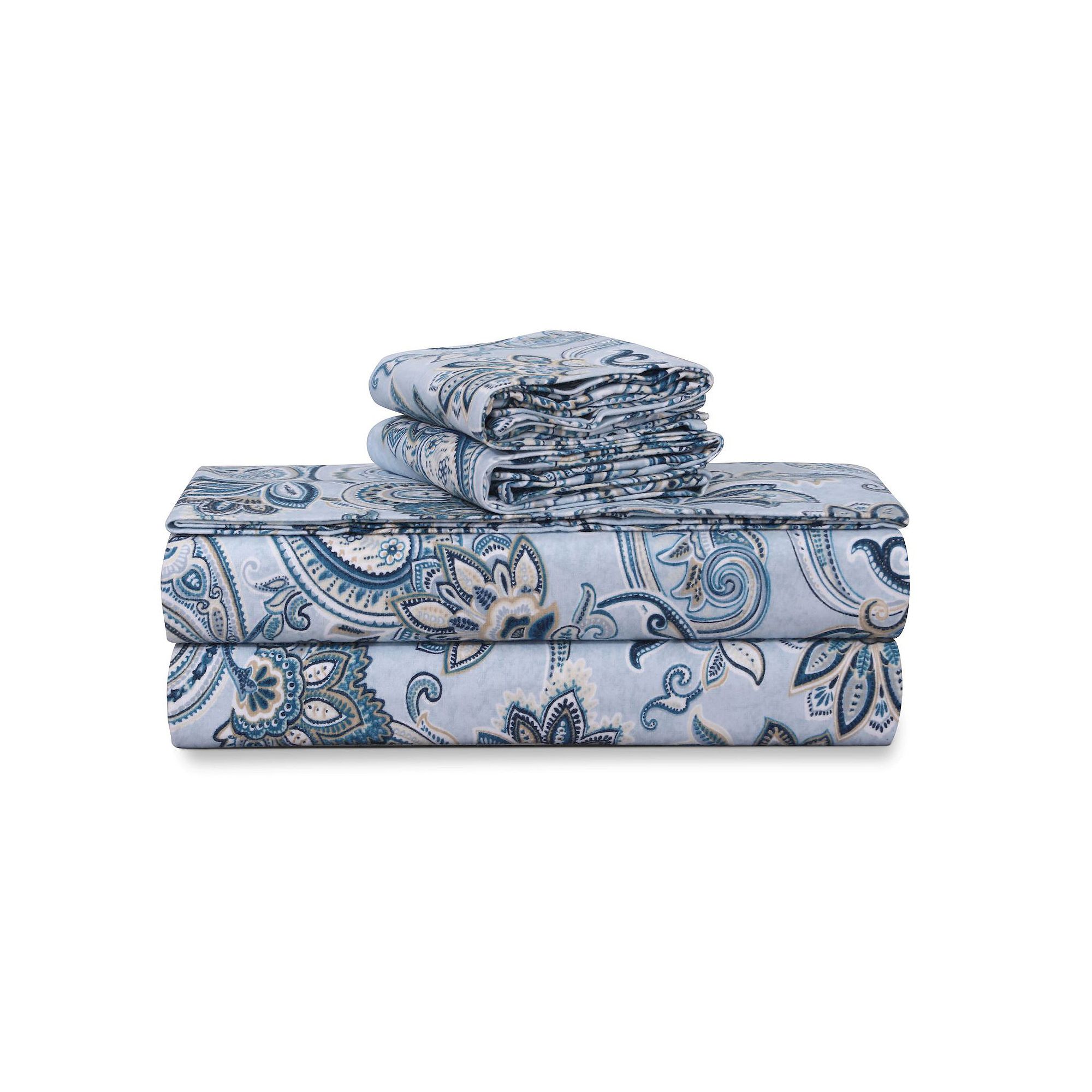Tribeca Living Cotton Flannel Deep Pocket Sheet Set, Guiliana