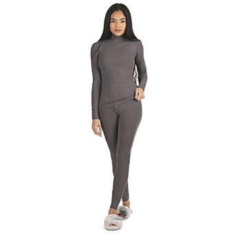 Women's Luxe Ribbed Long Sleeve Top and Pants Set