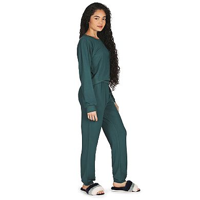 Women's Pleated Jogger Pants and Long Sleeve Shirt Set