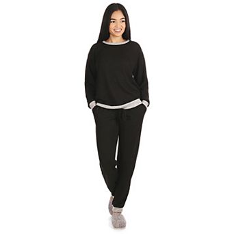 Women's Hacci Matching Pullover Top and Jogger Pants Set