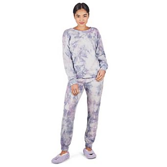 Women's Tie Dye French Terry Cotton Blend Jogger Pants Set