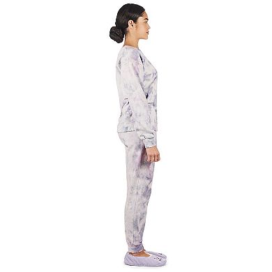 Women's Tie Dye French Terry Cotton Blend Jogger Pants Set