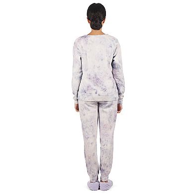 Women's Tie Dye French Terry Cotton Blend Jogger Pants Set
