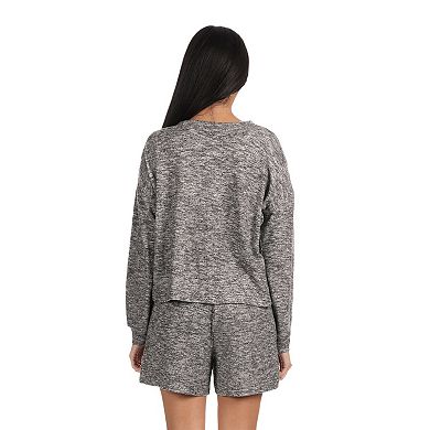 Women's Hacci Matching Short And Long Sleeve Pajama Set