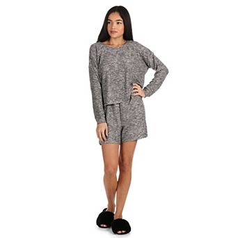 Women's Hacci Matching Short And Long Sleeve Pajama Set