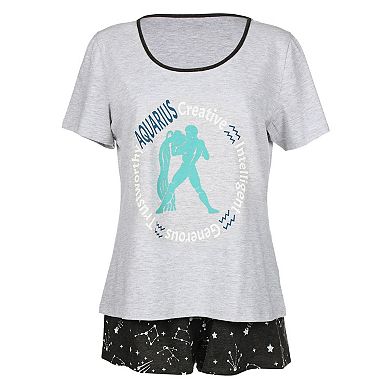 Women's Zodiac Sign Aquarius Short Set