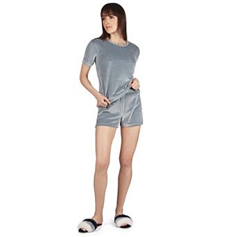 Women's Soft Velour Matching Shorts and T-Shirt Set