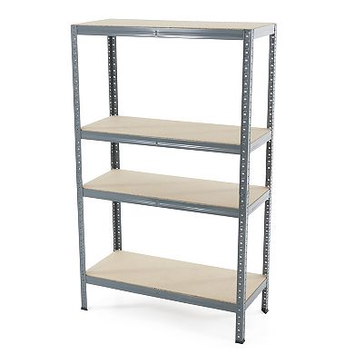 Trestles 36x60" 4 Adjustable Metal Shelves Garage Storage Unit, 500 lb Capacity