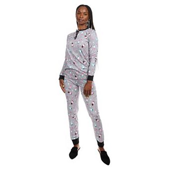 2 pc Women's Holiday Gnomes Cotton Blend Pajama Set