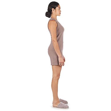 2 Piece Women's Sweater Knit Tank Top and Shorts Set