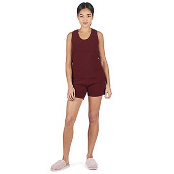 2 pc Women's Sweater Knit Tank Top and Shorts Set
