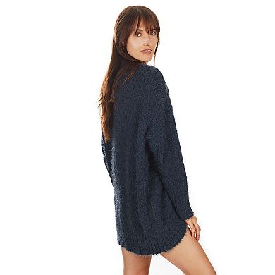 Women's Fuzzy Cocoon Loose Open-Front Cardigan Sweater