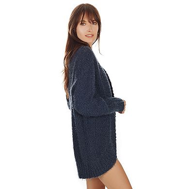 Women's Fuzzy Cocoon Loose Open-Front Cardigan Sweater