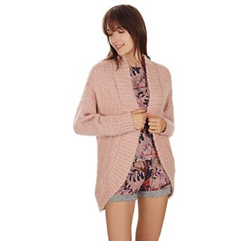 Women's Fuzzy Cocoon Loose Open-Front Cardigan Sweater