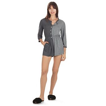 Women's Split Two Tone Modal Fitted Shorts Style Romper